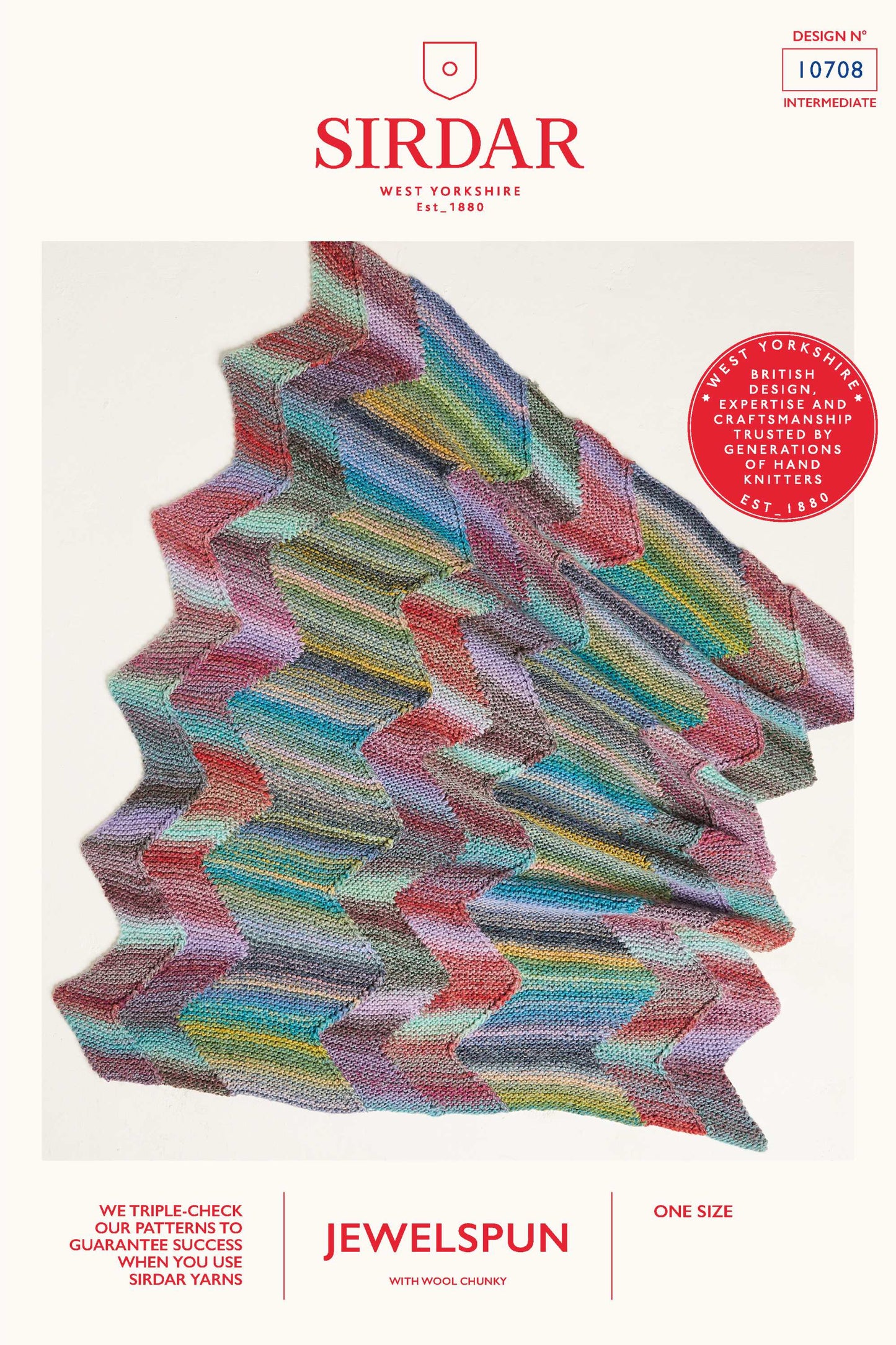 10708 Making Waves Blanket in Sirdar Jewelspun With Wool Chunky