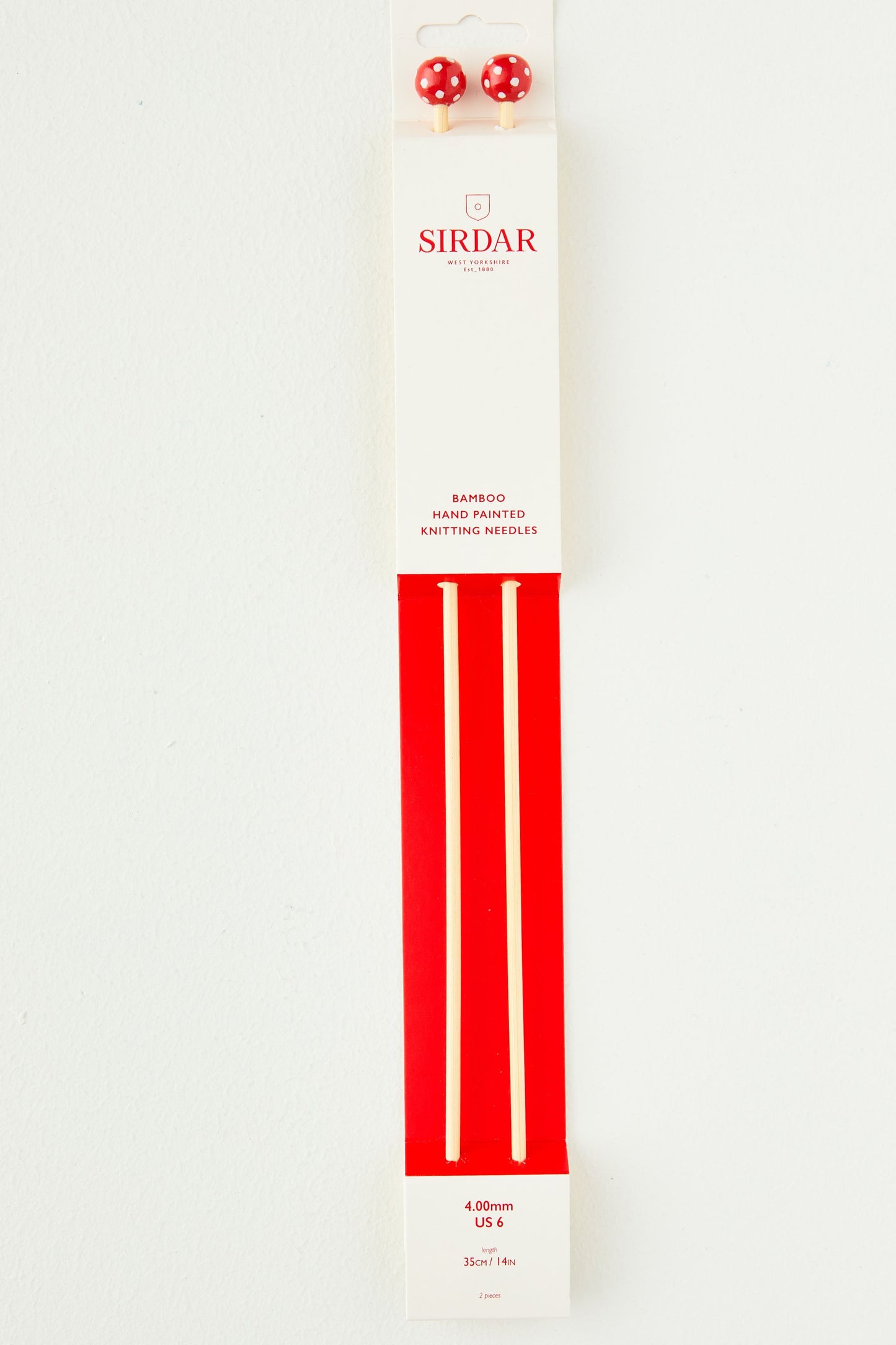 Sirdar Bamboo 35cm Long Hand Painted Knitting Needles. 4.0mm.