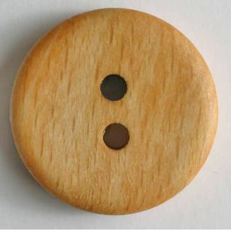 Round Wooden 2 Hole 23mm Brown 251178 x5