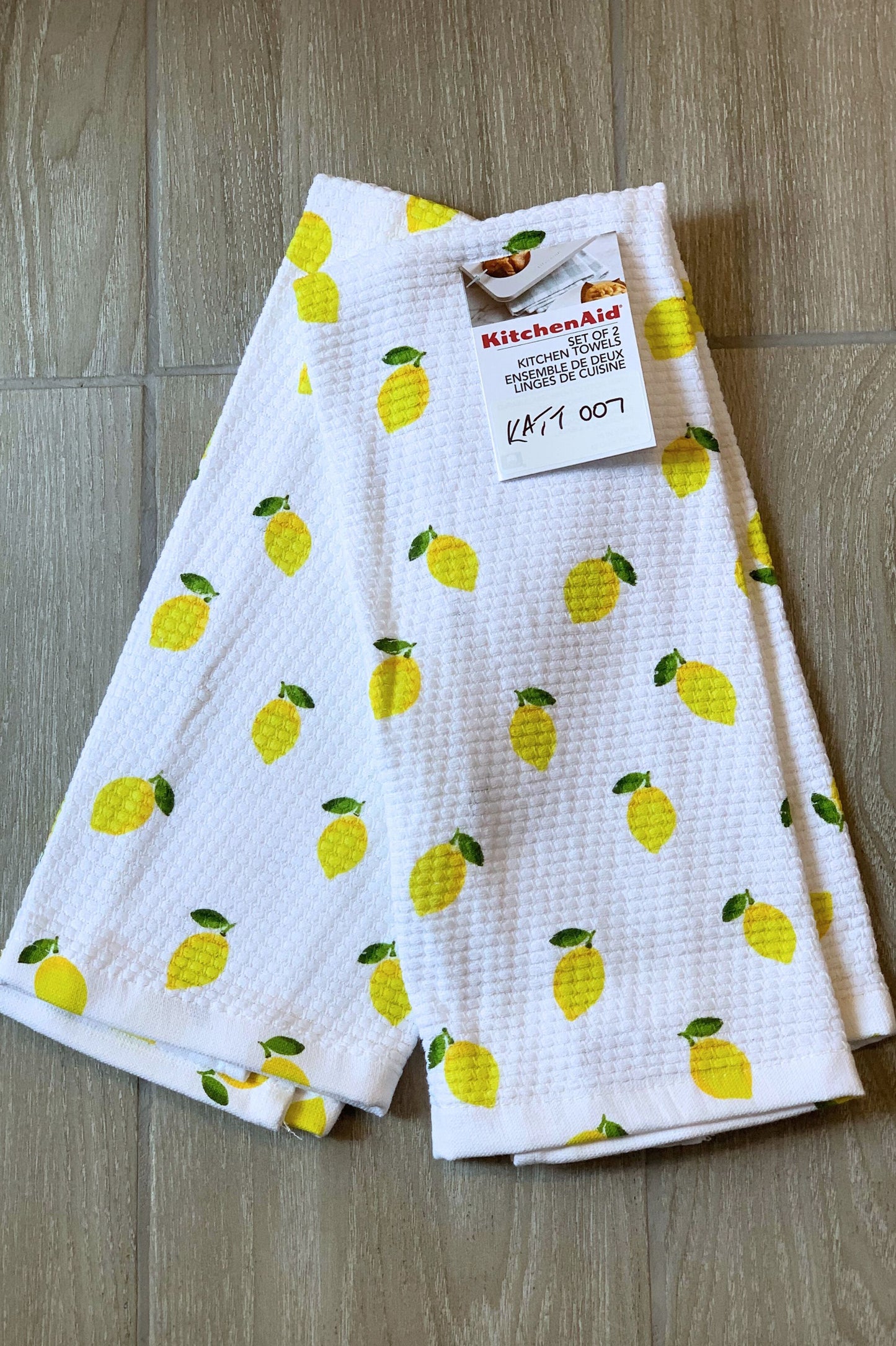 New KitchenAid Tea-Towels x2 Lemons