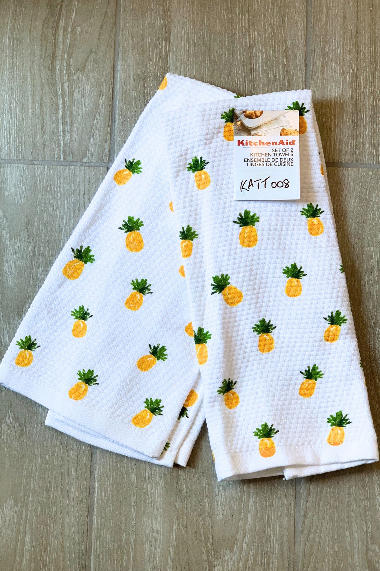 New KitchenAid Tea-Towels x2 Pineapples