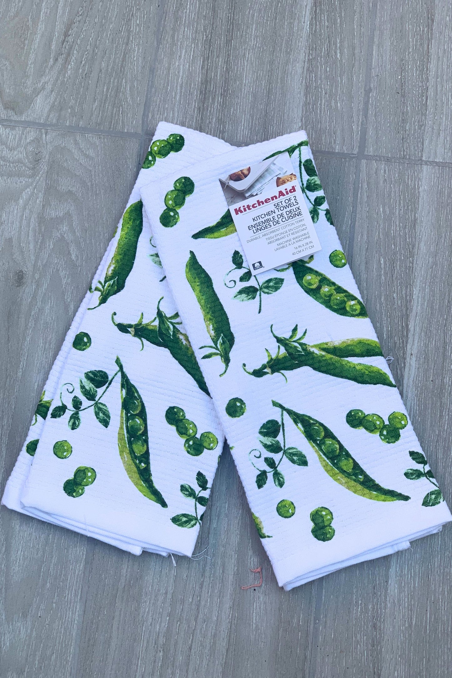 New KitchenAid Tea-Towels x2 Peas