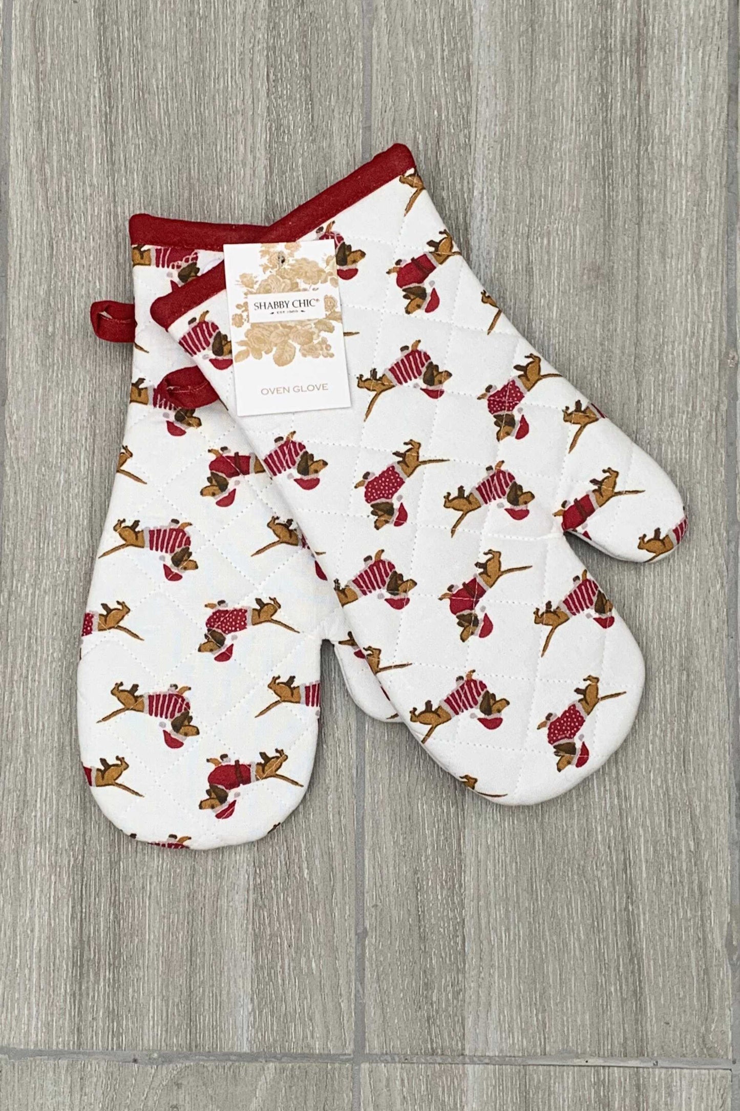 Christmas Themed Sausage Dog Apron & Gauntlet Bundle