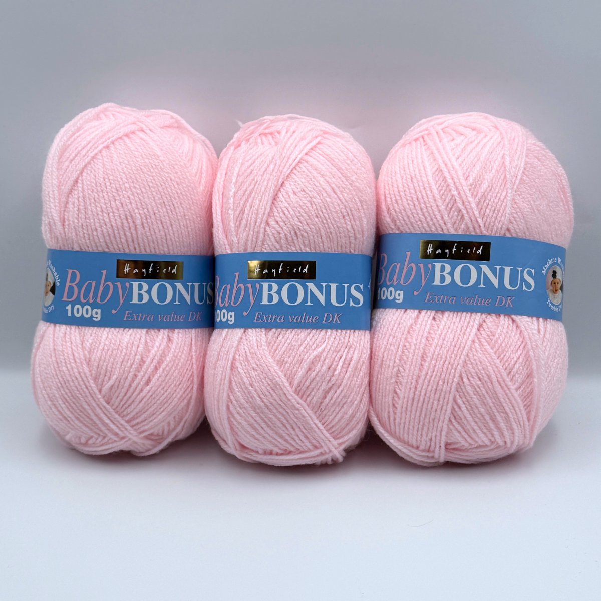 Hayfield Bonus DK Baby Pink 3-Pack (3x100g) F014-851