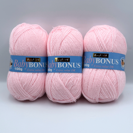 Hayfield Bonus DK Baby Pink 3-Pack (3x100g) F014-851