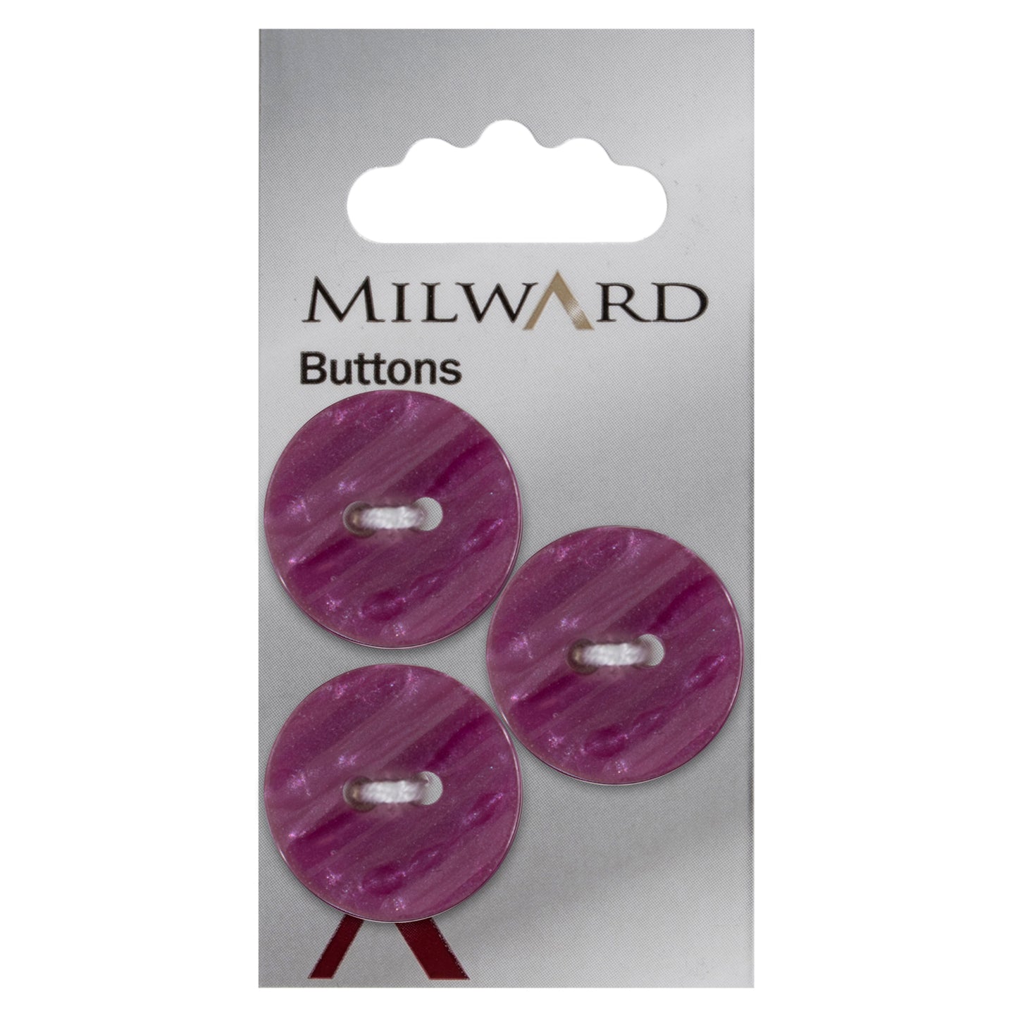 Buttons 23mm: Pack of 3 Carded Purple Code B