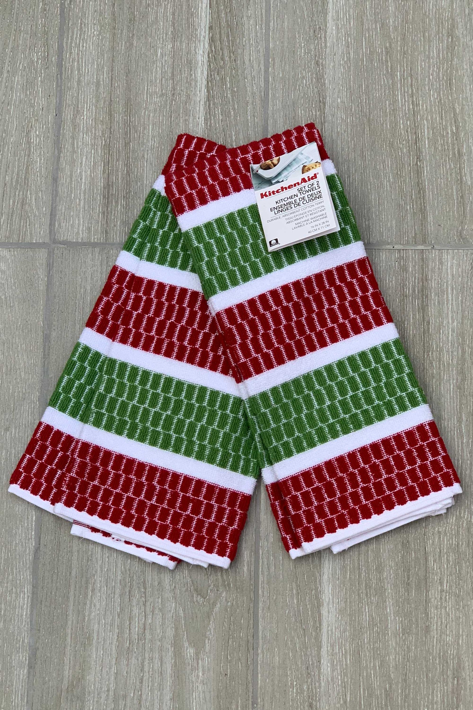New KitchenAid Tea-Towels x2 Red and Bright Green – Wild Haggis Direct