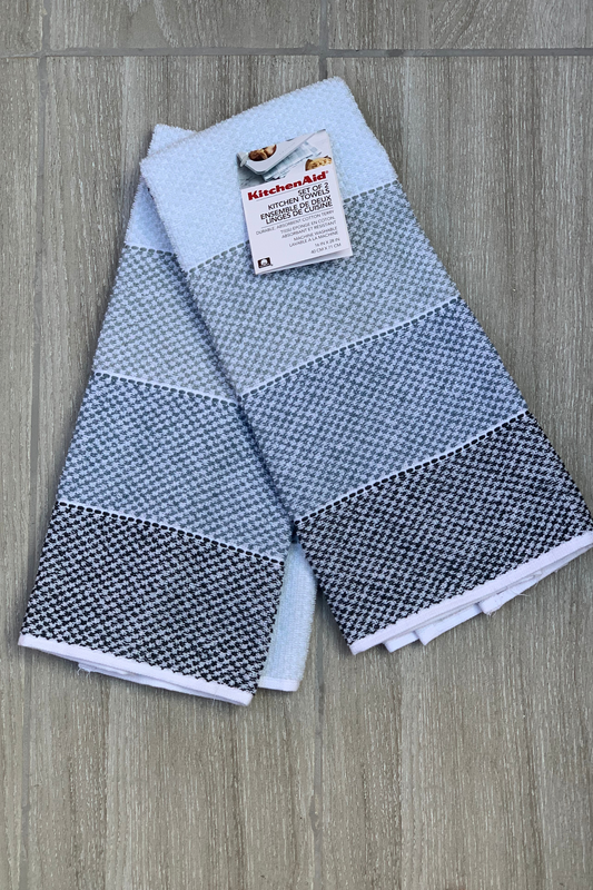 New KitchenAid Tea-Towels x2 Blue Shades