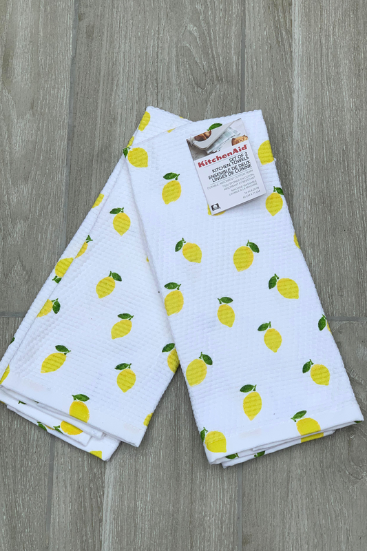 New KitchenAid Tea-Towels x2 Lemon Fruit