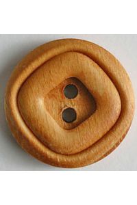 Square Wooden 2 Hole 18mm Brown 240649 x5