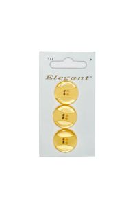 Elegant Round Shell Effect Button Yellow Glitter 22mm 2 Hole x3 -377