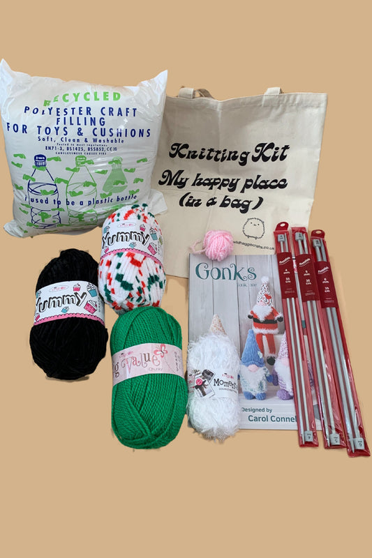 Knit Your Own Large Christmas Gonk – Complete DIY Kit
