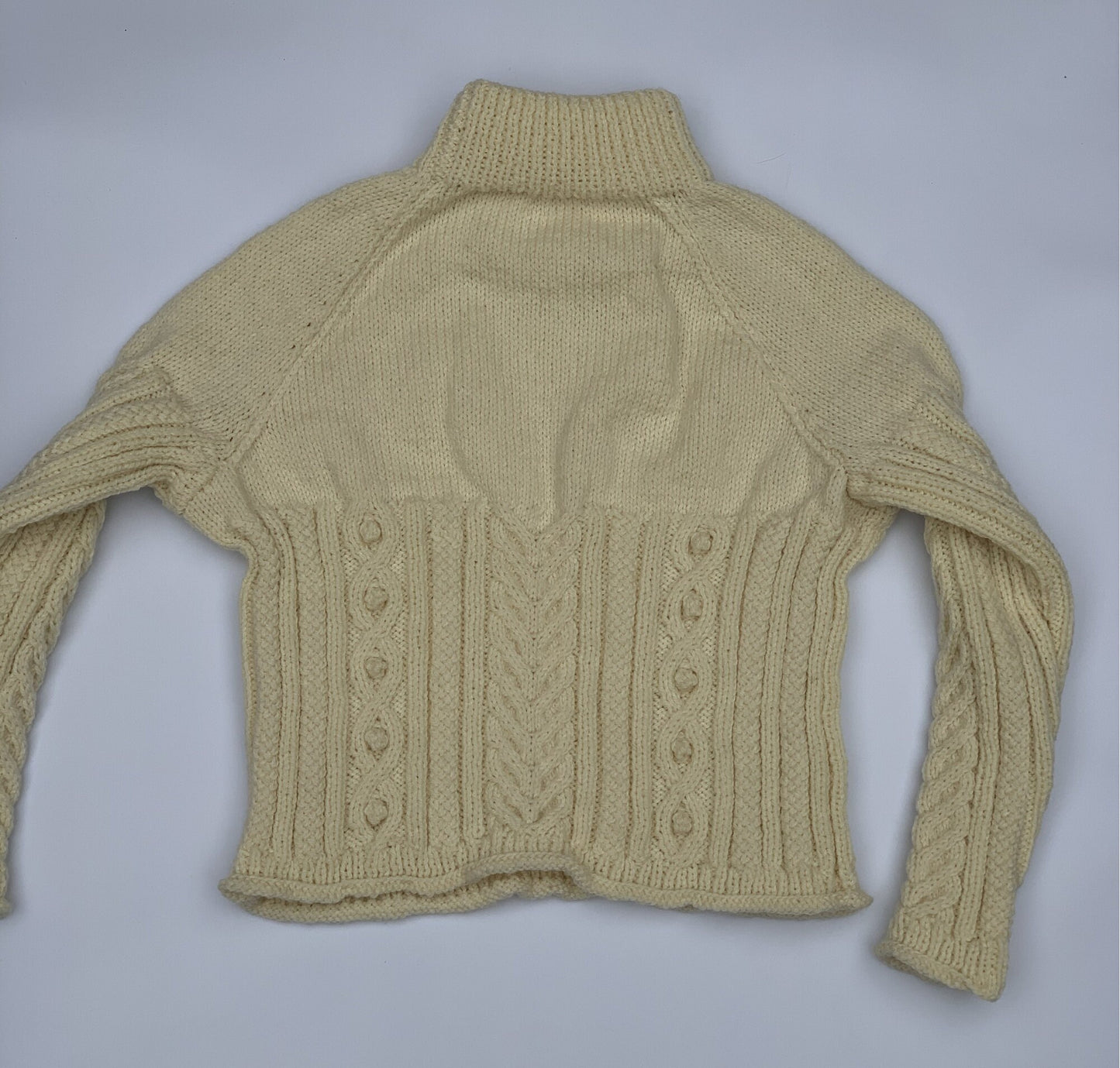 Ladies Aran Sweater - Cream