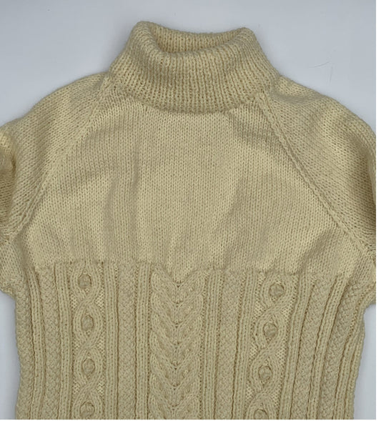 Ladies Aran Sweater - Cream