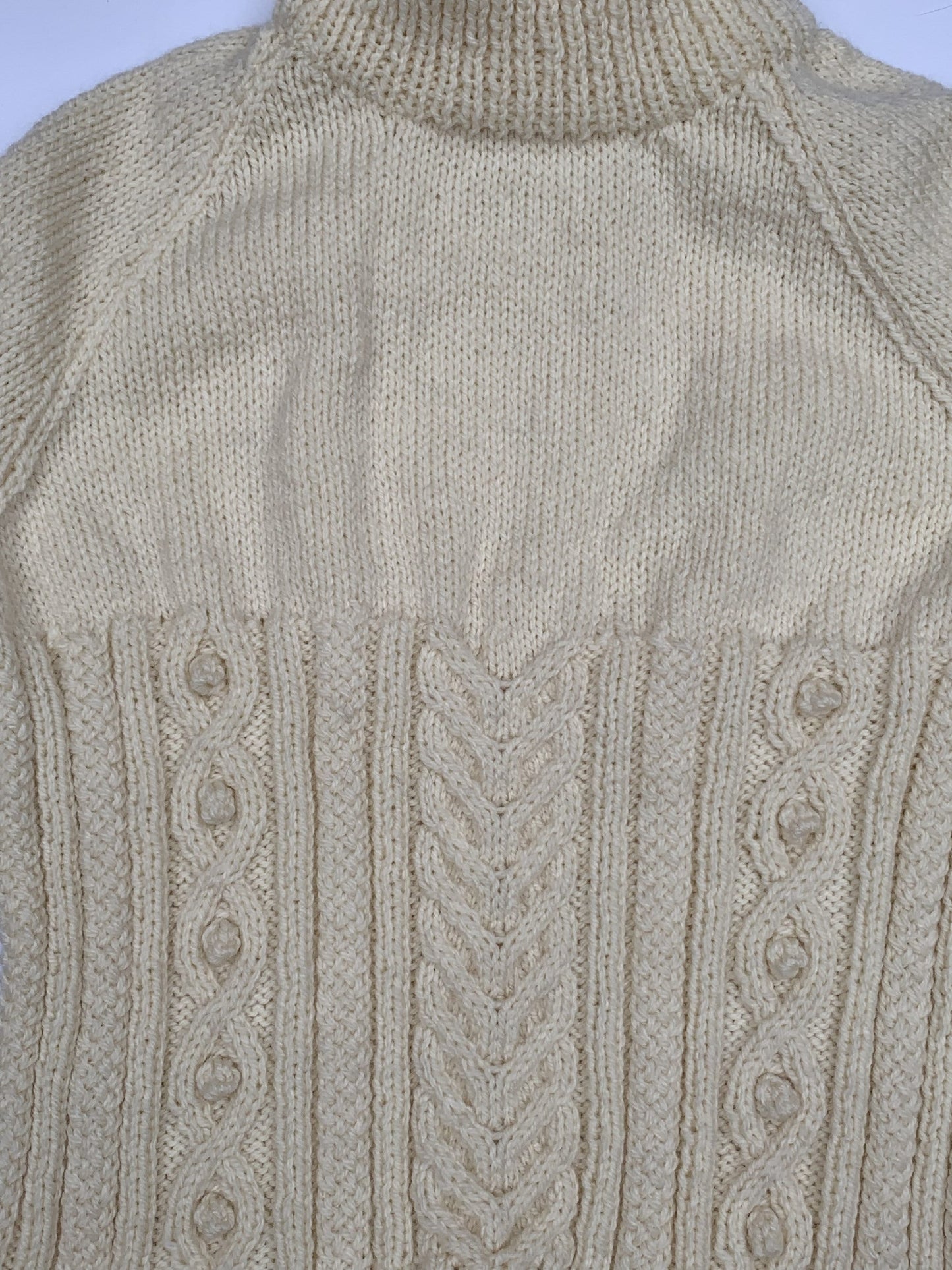 Ladies Aran Sweater - Cream