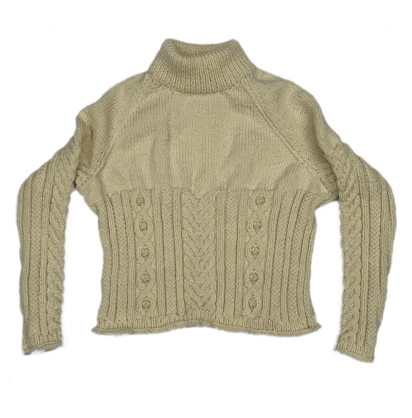 Ladies Aran Sweater - Cream