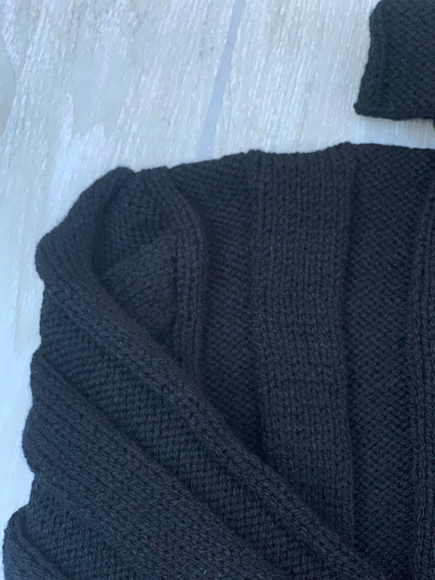 Male Roll Neck Sweater DK - Black 40/42" (Large)