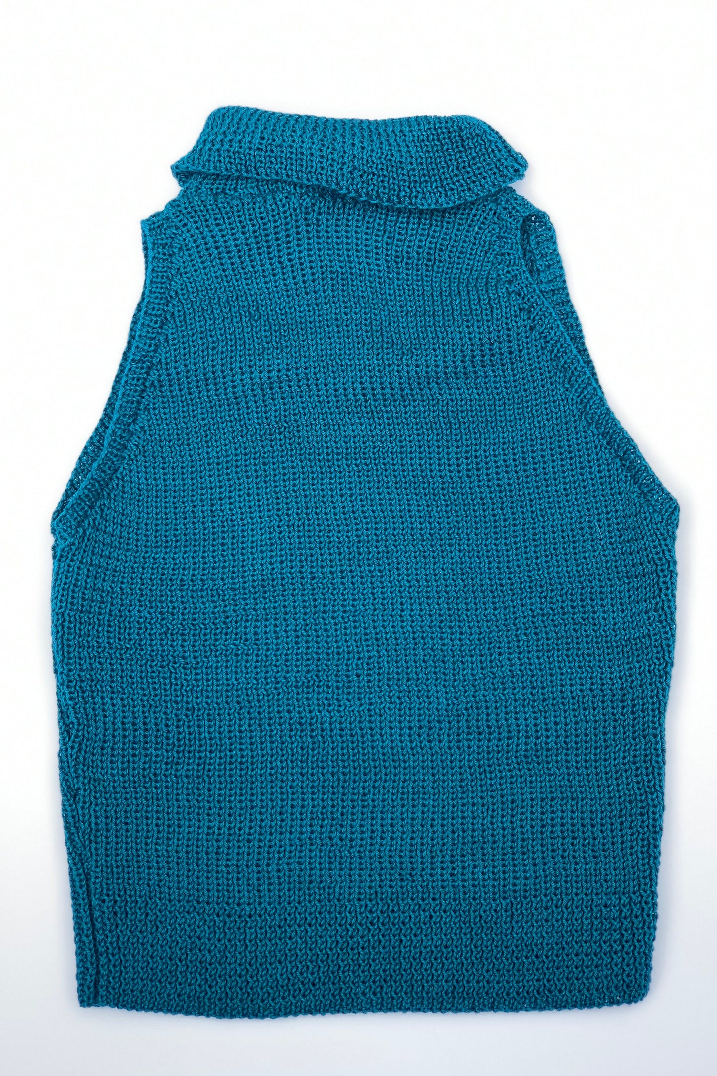 Ladies 60's Skinny Rib Sweater 34" Bust - Teal