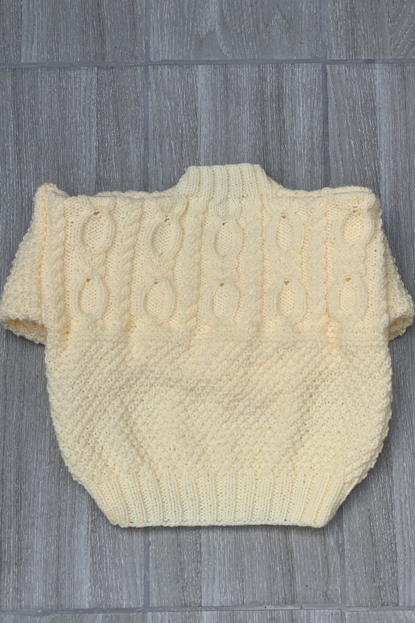 Child's Cable Yoke Sweater & Hat Set