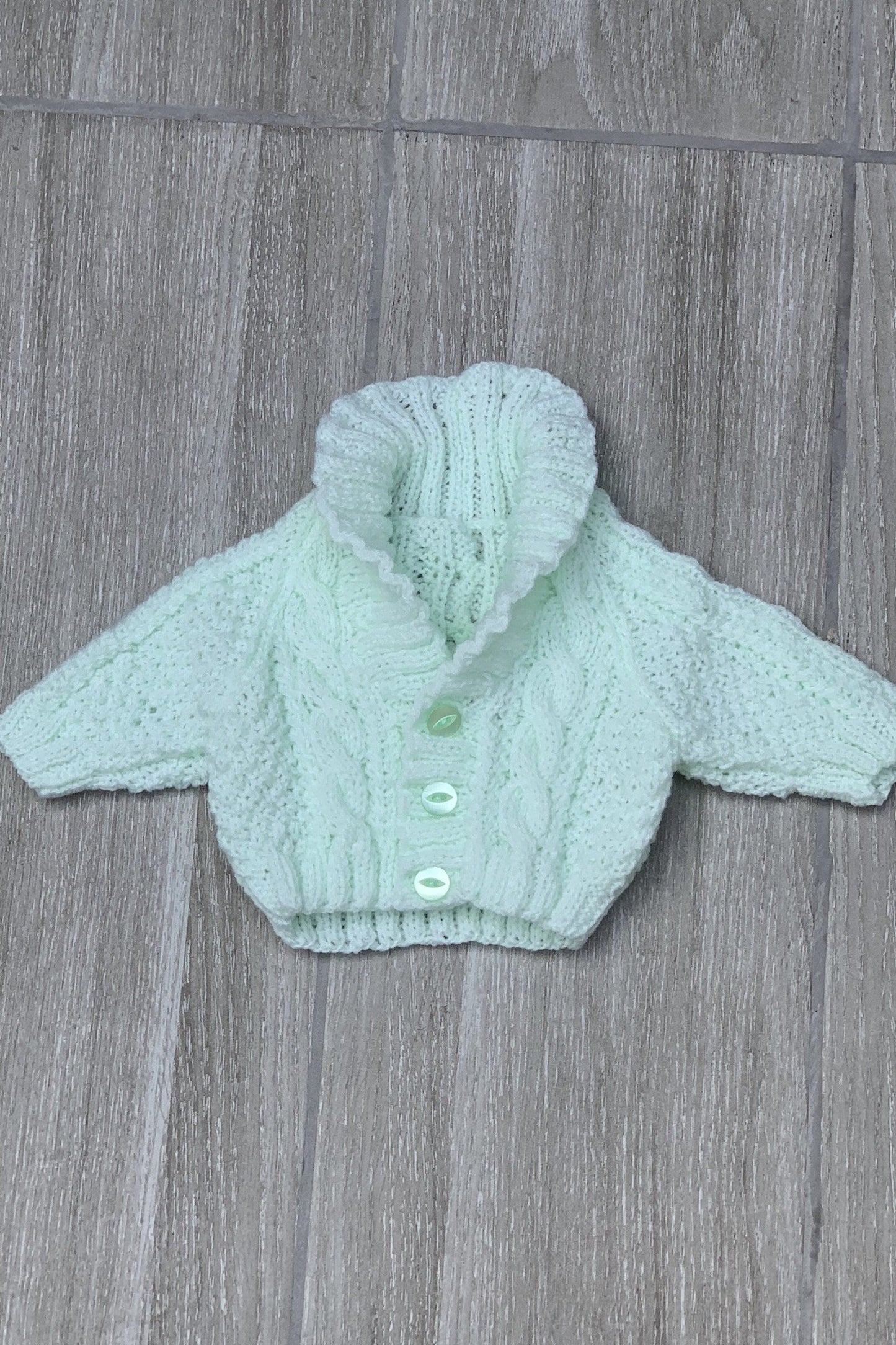 Boys Shawl Collar Cardigan (for premature baby)