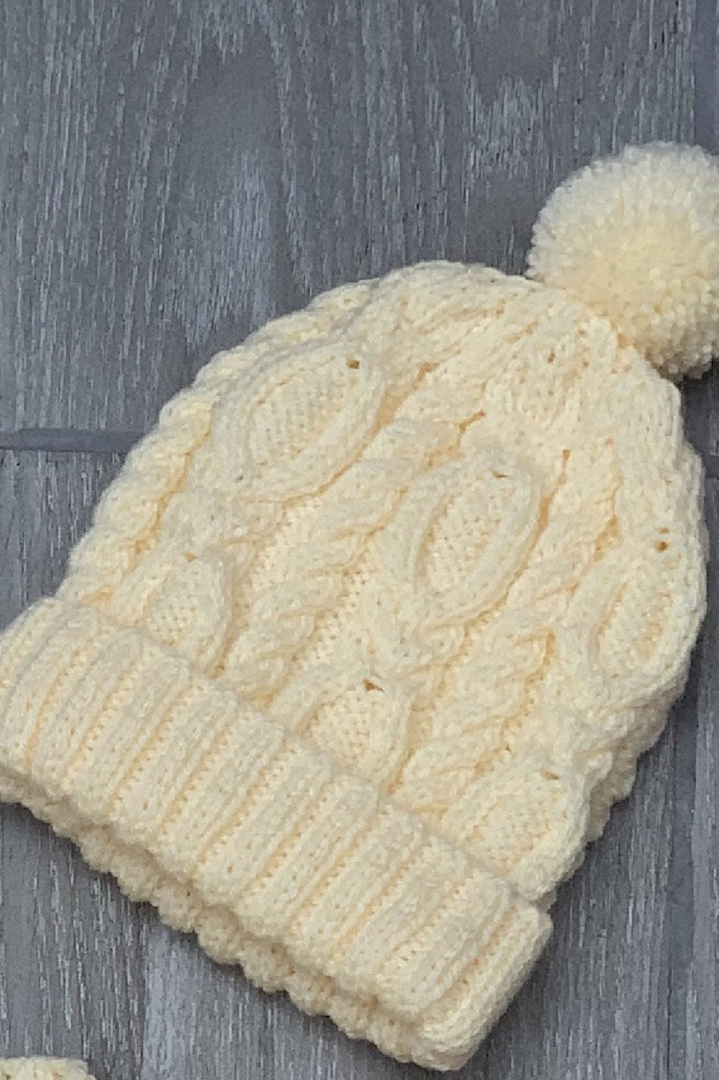 Child's Cable Yoke Sweater & Hat Set