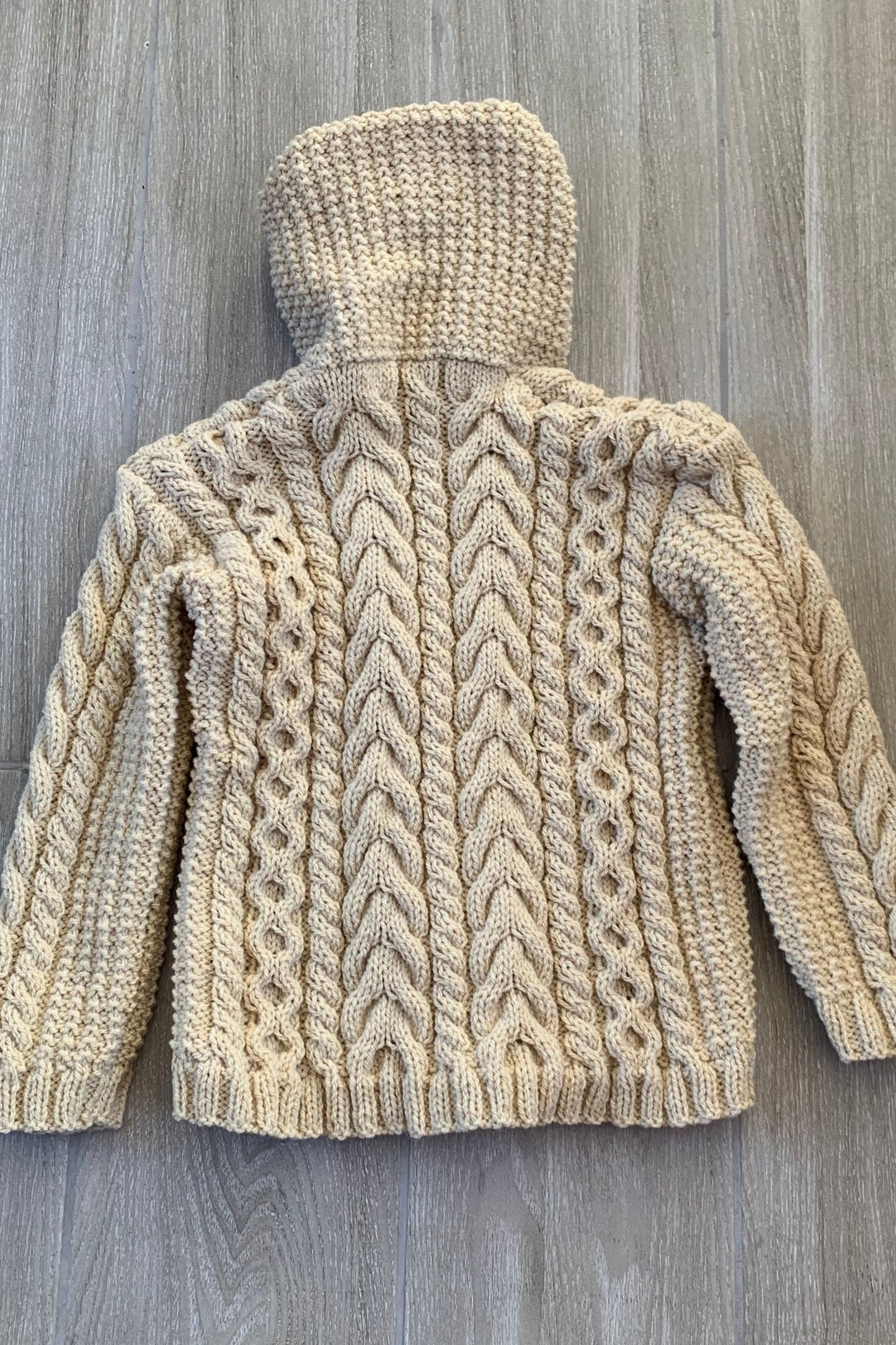 Child's Aran Hooded Cardigan - Alpine (Approx 6 Years)