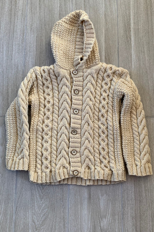 Child's Aran Hooded Cardigan - Alpine (Approx 6 Years)