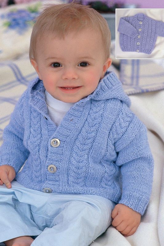 1518 Sirdar Snuggly DK Baby Cardigan Knitting Pattern