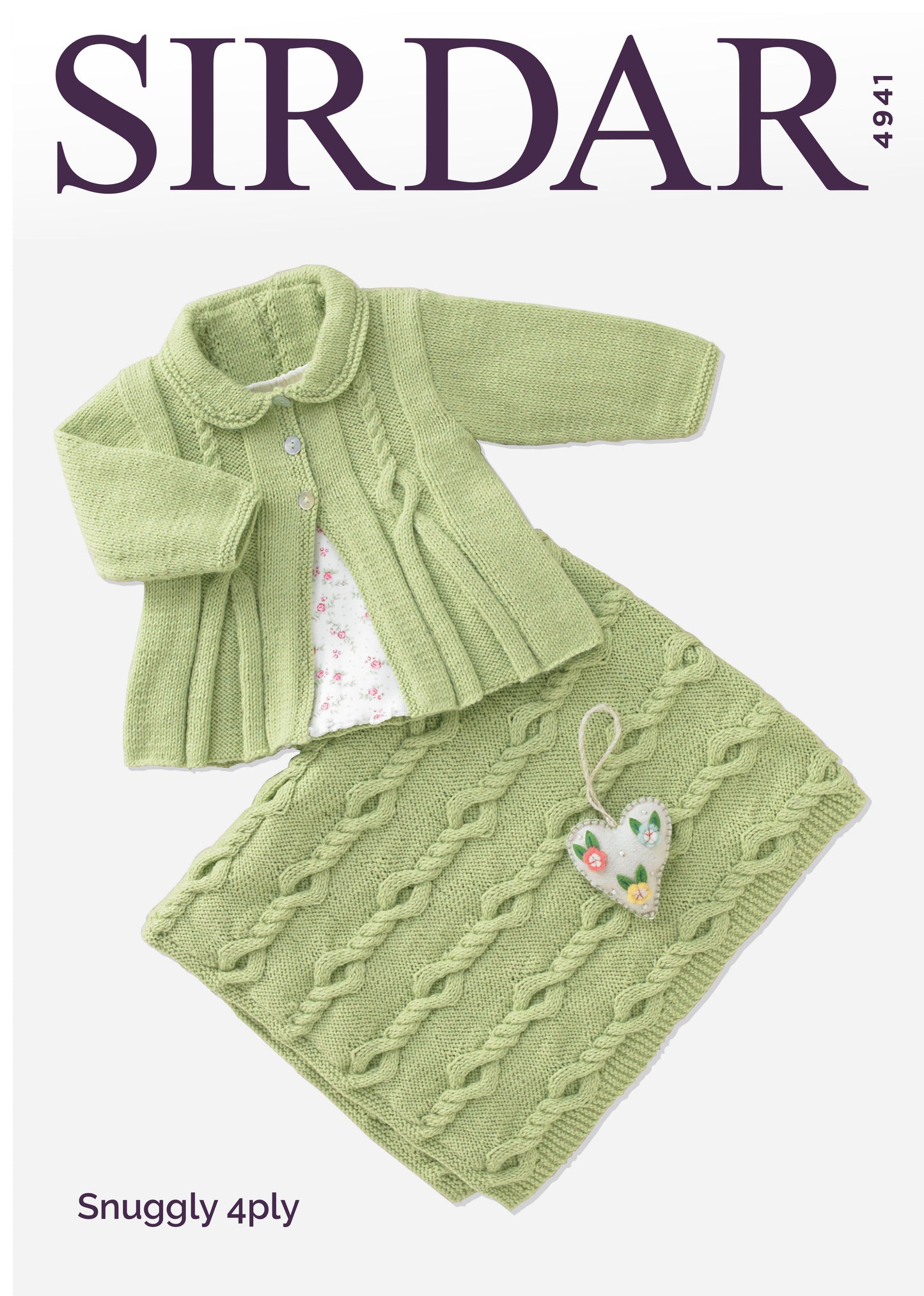 Baby Girl's Matinee Coat and Blanket in Snuggly 4ply 4941 Knitting Pattern