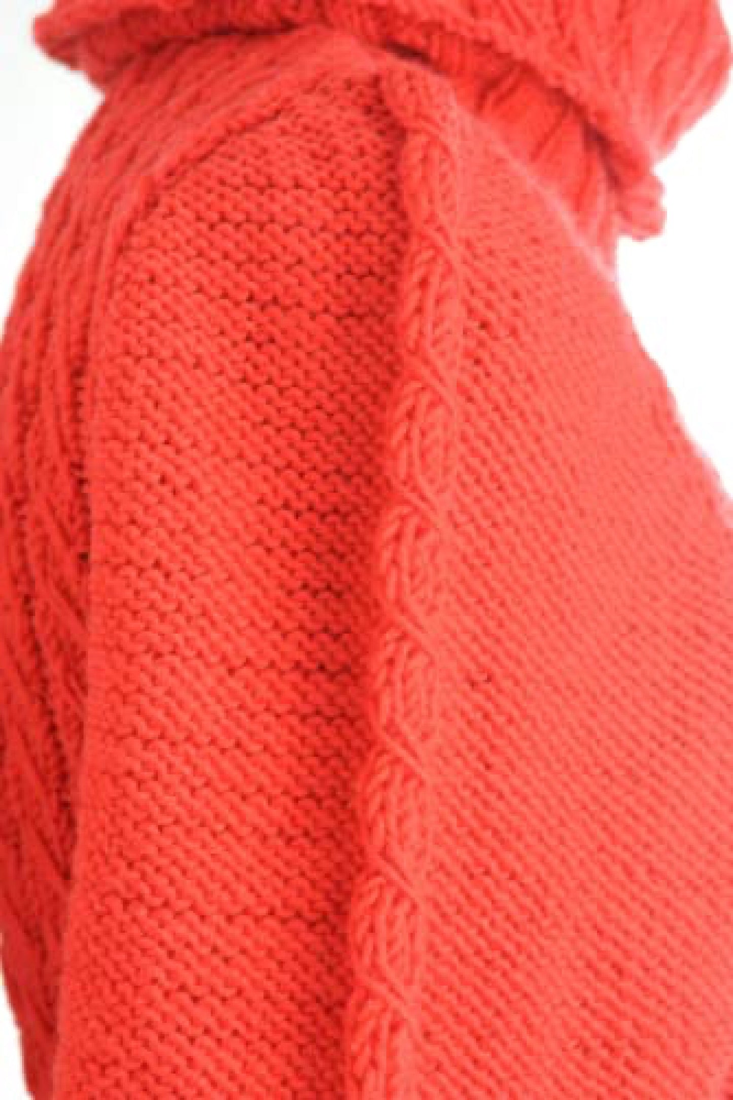 Ladies High Neck 100% Merino Wool Sweater (Scarlet Red)