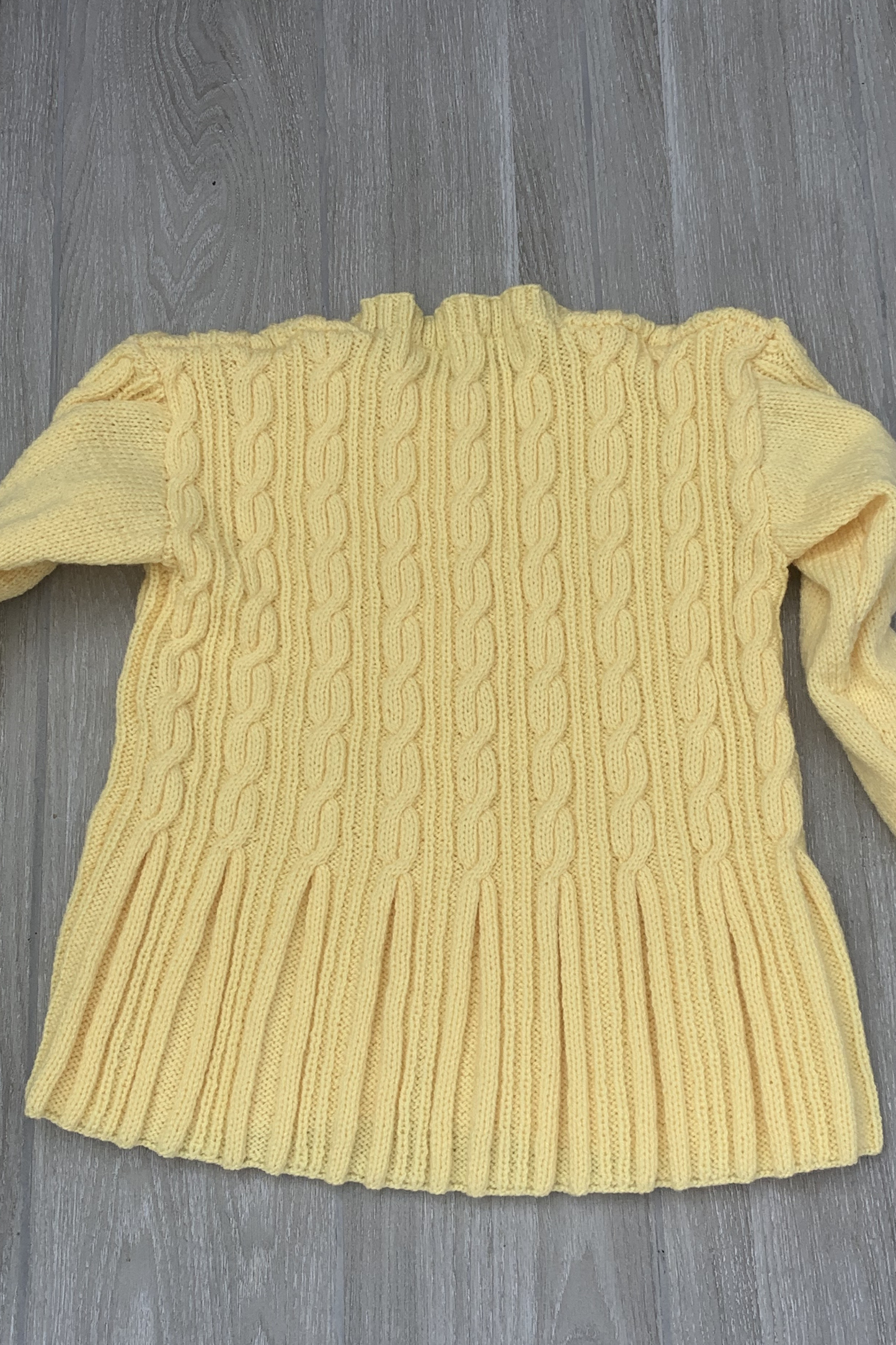 Ladies Round Neck Cardigan - Primrose (UK 12 32"/34" chest)